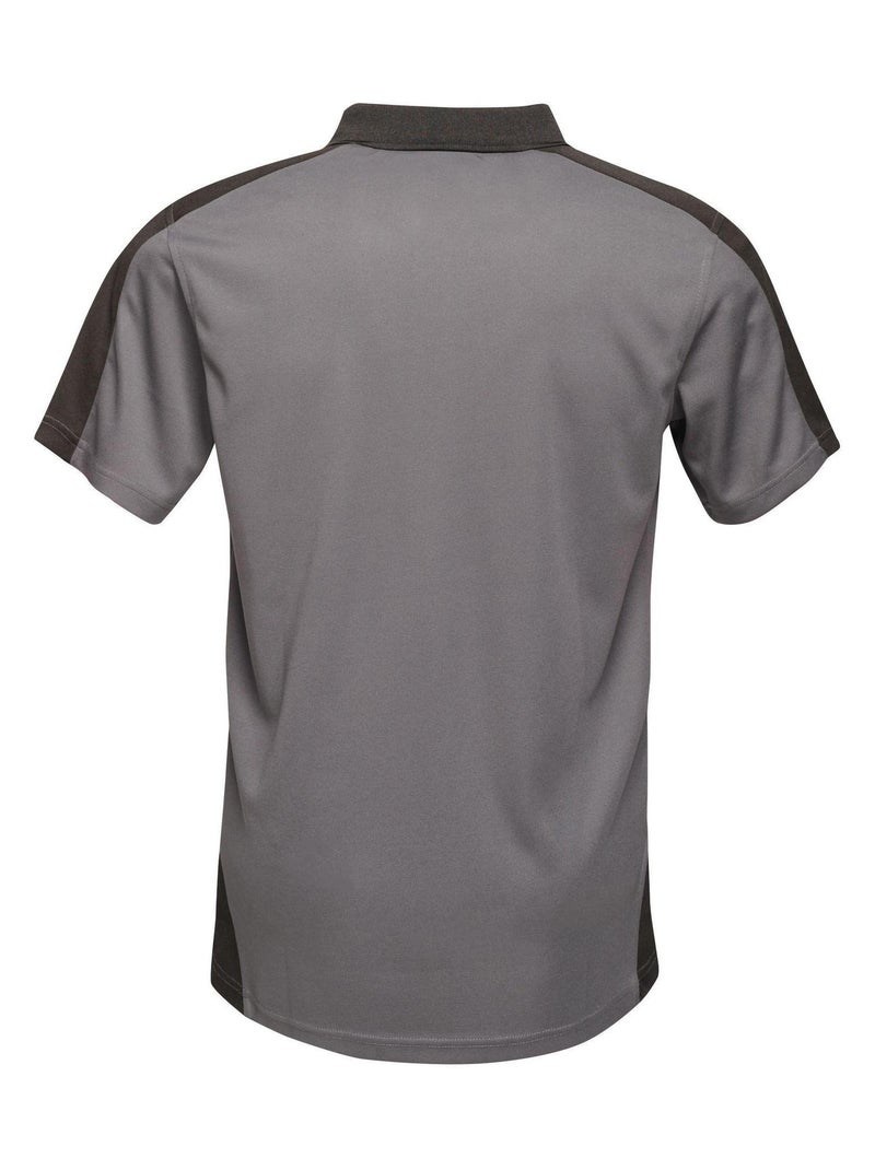 Régate - Polo CONTRAST Gris Noir - Kiabi