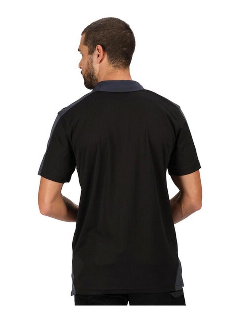Régate - Polo CONTRAST Noir Gris - Kiabi