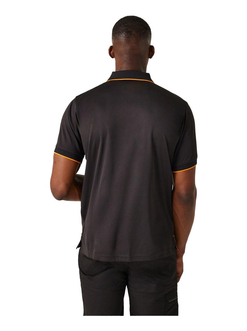 Régate - Polo NAVIGATE Noir Orange - Kiabi