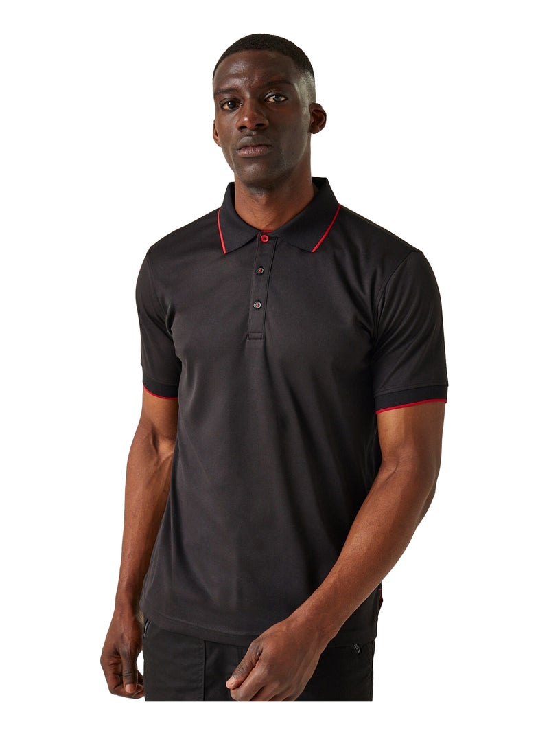 Régate - Polo NAVIGATE Noir Rouge - Kiabi