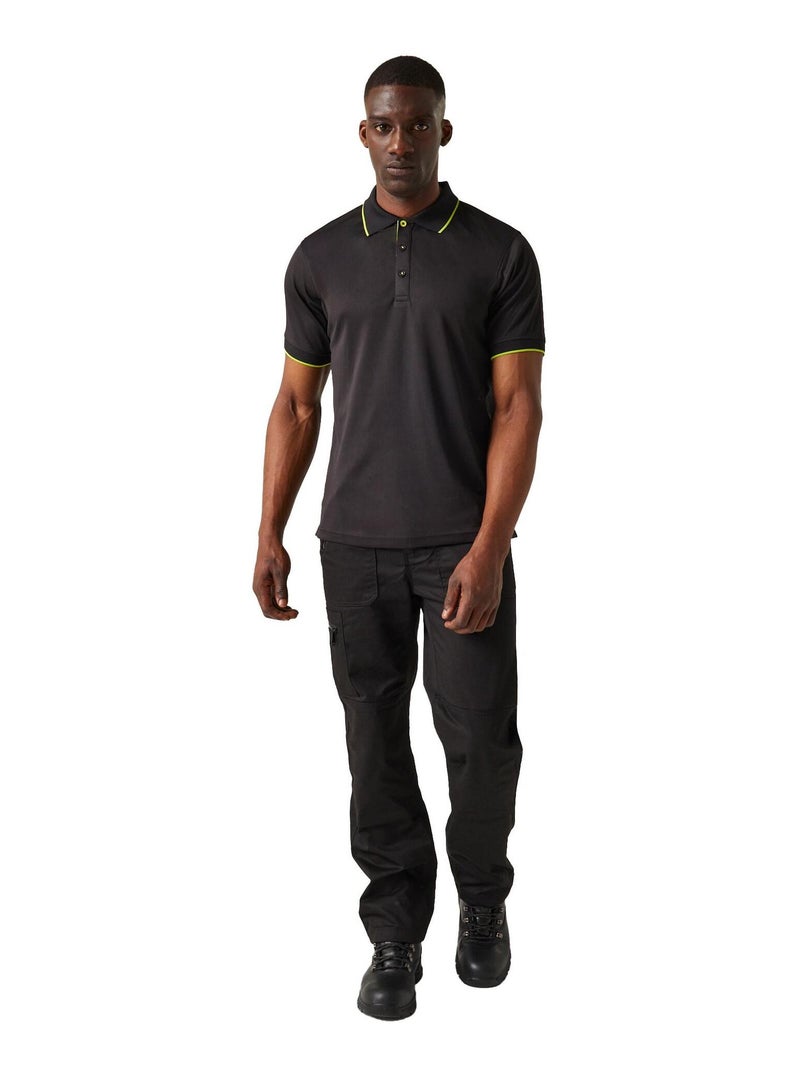 Régate - Polo NAVIGATE Noir Vert - Kiabi