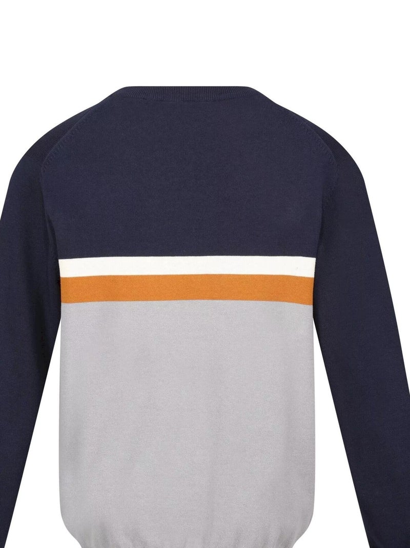 Régate - Pull motif/style blocs de couleurs KAELEN Bleu marine - Kiabi