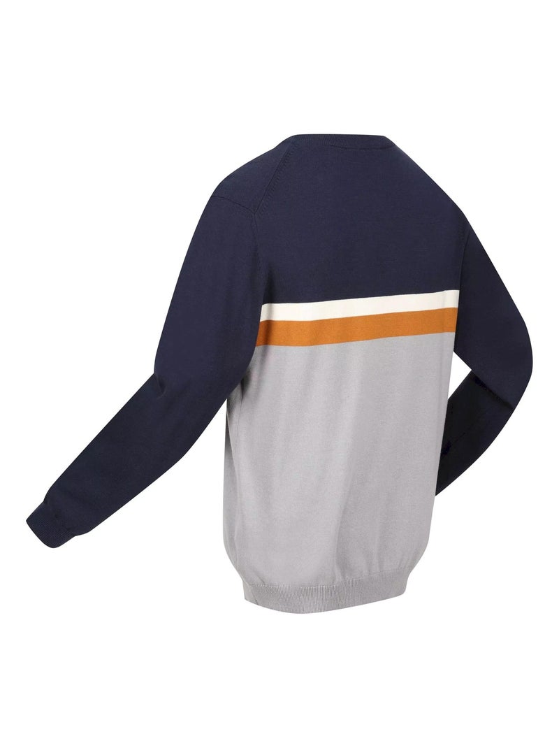 Régate - Pull motif/style blocs de couleurs KAELEN Bleu marine - Kiabi