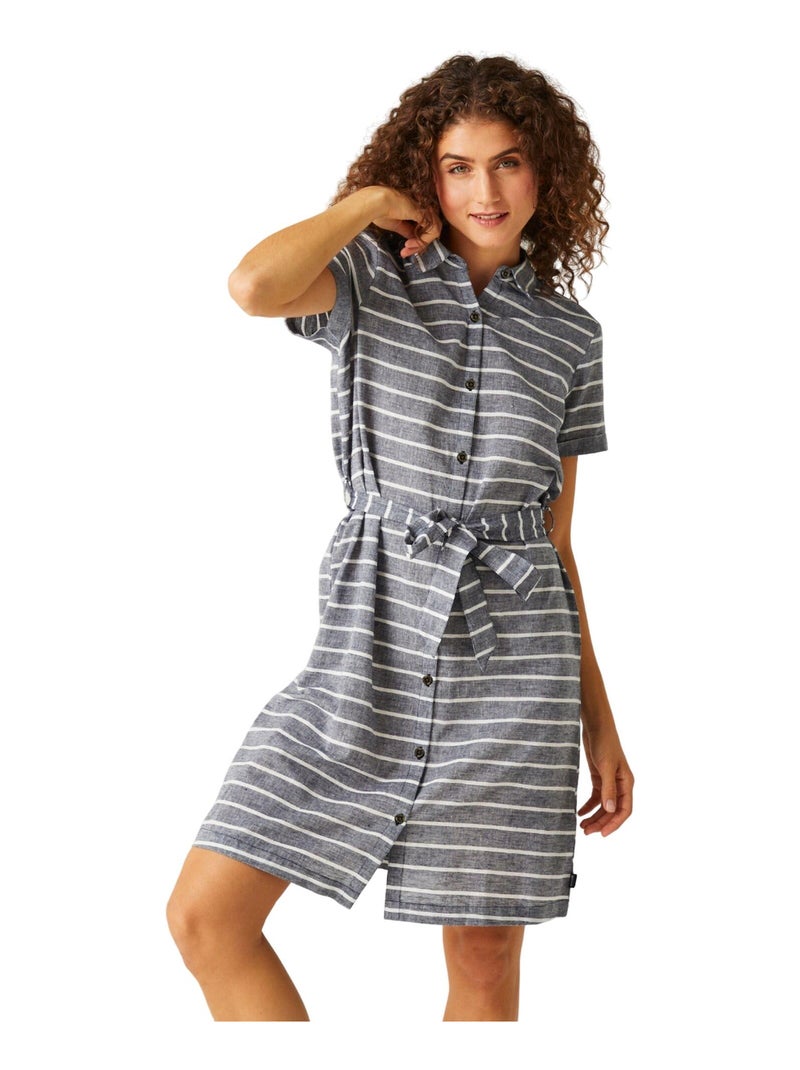 Régate - Robe chemisier REMA Bleu Bleu marine Blanc - Kiabi