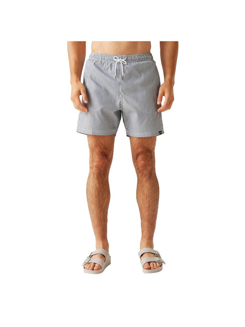 Régate - Short de bain motif/style à rayures LORAS Bleu marine - Kiabi