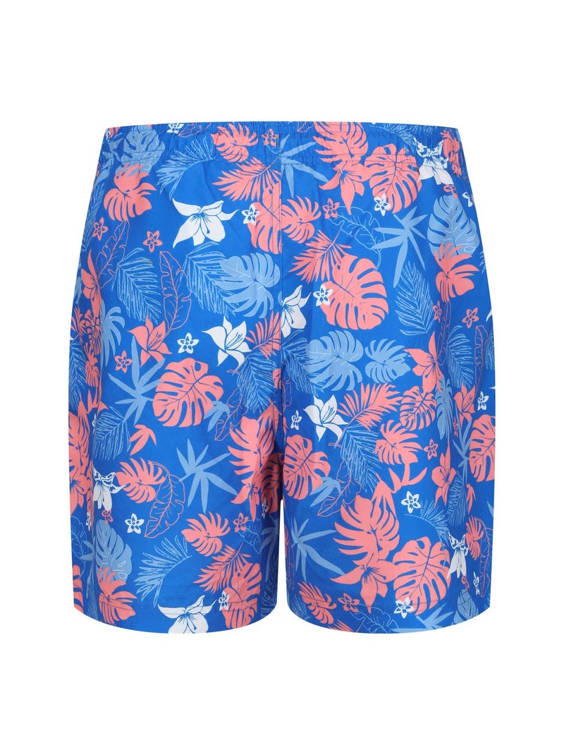 Régate - Short de bain motif/style famille hawaïenne LORAS Bleu - Kiabi