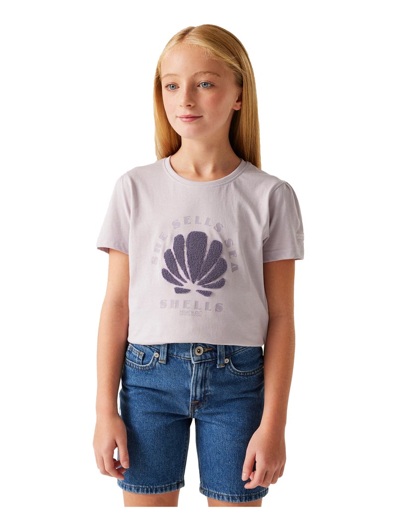Régate - T-shirt motif/style Coquillage BOSLEY Mauve lilas - Kiabi