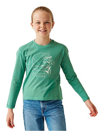 Régate - T-shirt motif/style fleur et montagne WENBIE