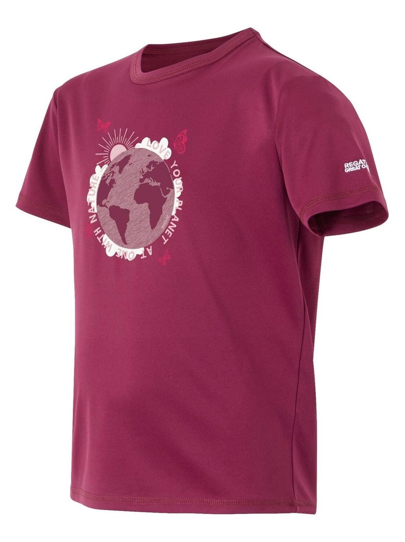Régate - T-shirt motif/style Terre ALVARADO Bordeaux - Kiabi