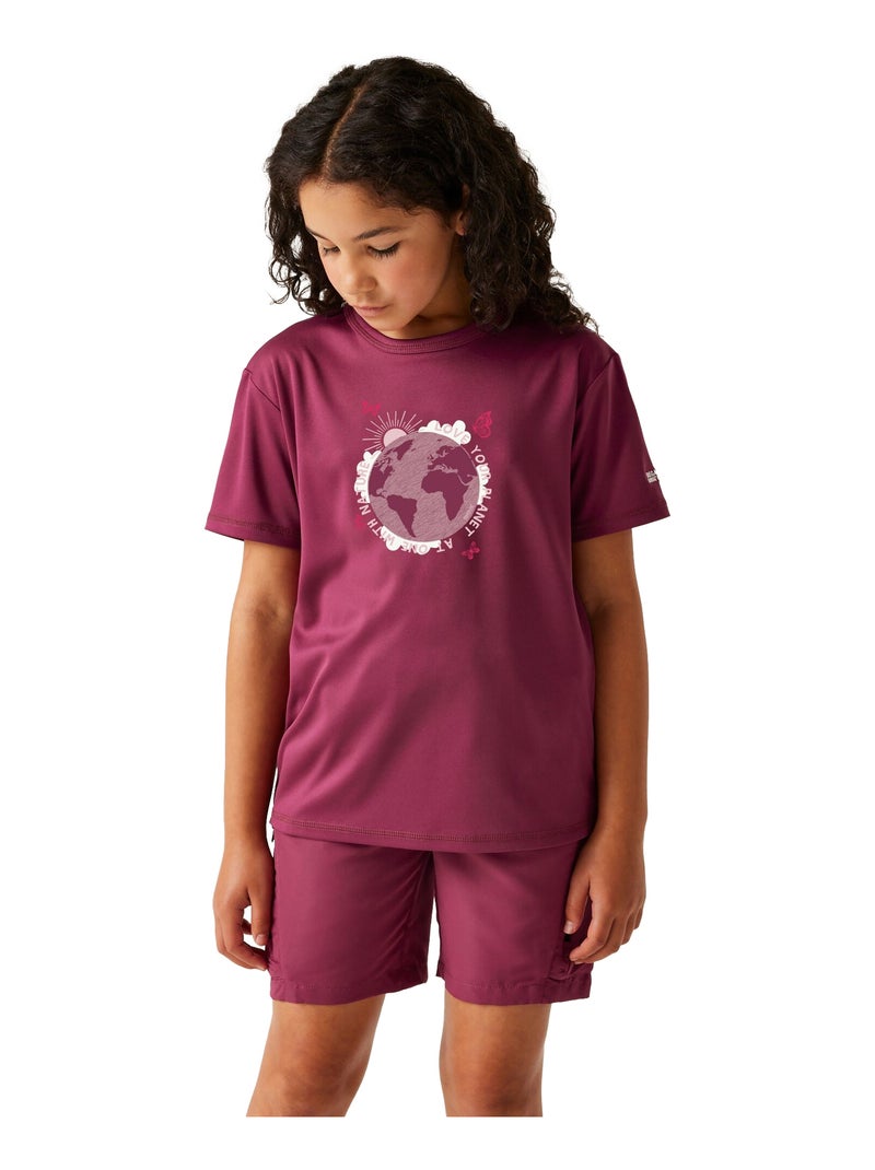 Régate - T-shirt motif/style Terre ALVARADO Bordeaux - Kiabi