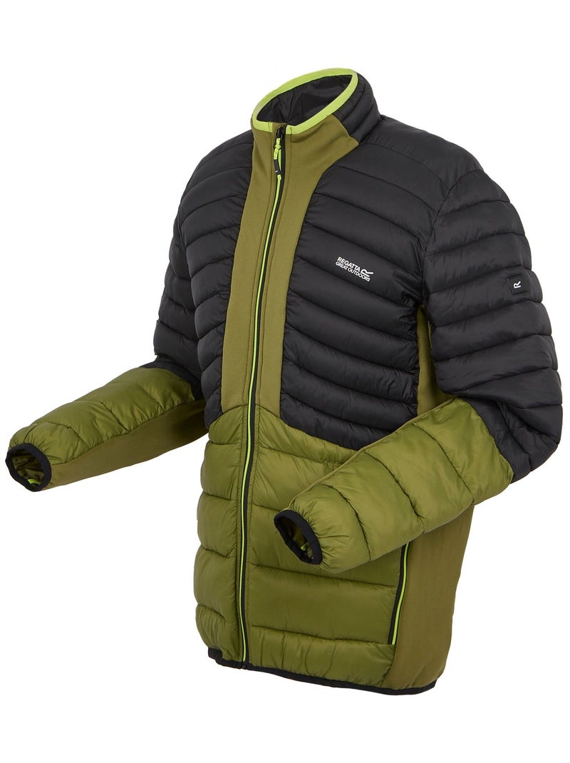 Régate - Veste hybride motif/style blocs de couleurs LEEDRE Vert bouteille - Kiabi