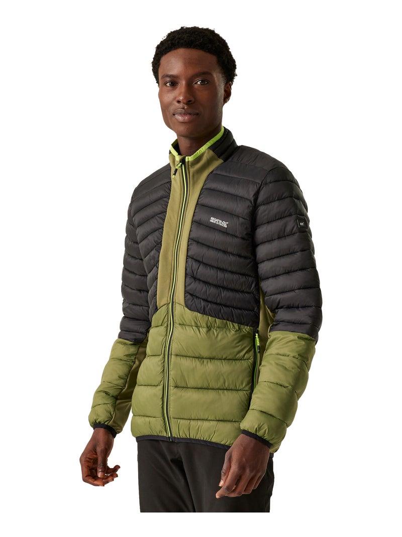 Régate - Veste hybride motif/style blocs de couleurs LEEDRE Vert bouteille - Kiabi