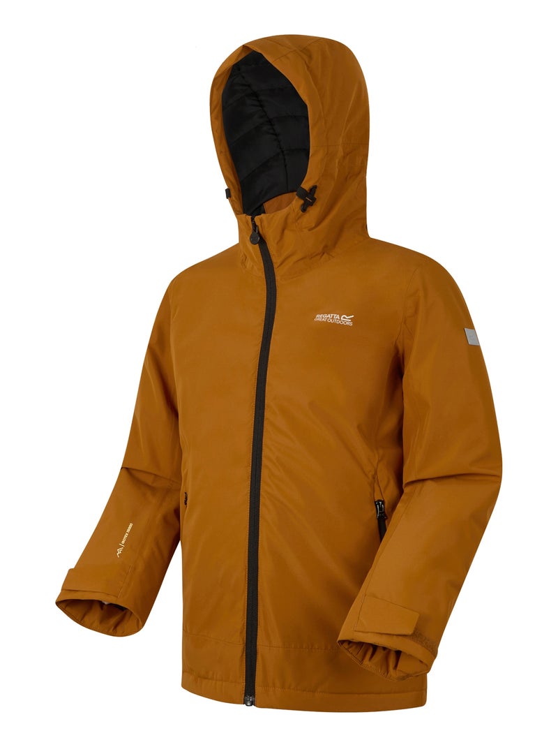 Régate - Veste imperméable FRELTON Carbone/Orange fluo - Kiabi