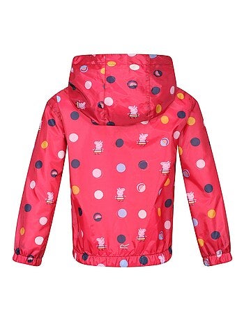 Régate - Veste imperméable motif Peppa Pig motif/style à pois (Longueur: Hanches)