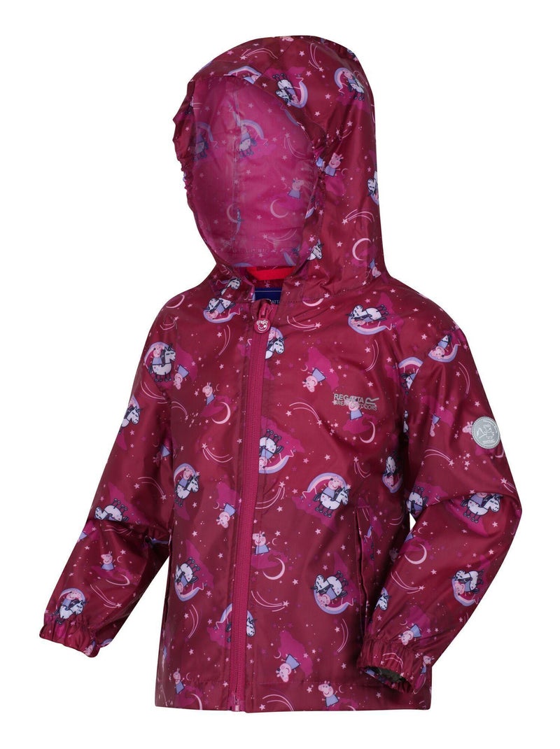 Régate - Veste imperméable motif/style Peppa Pig Rose framboise - Kiabi