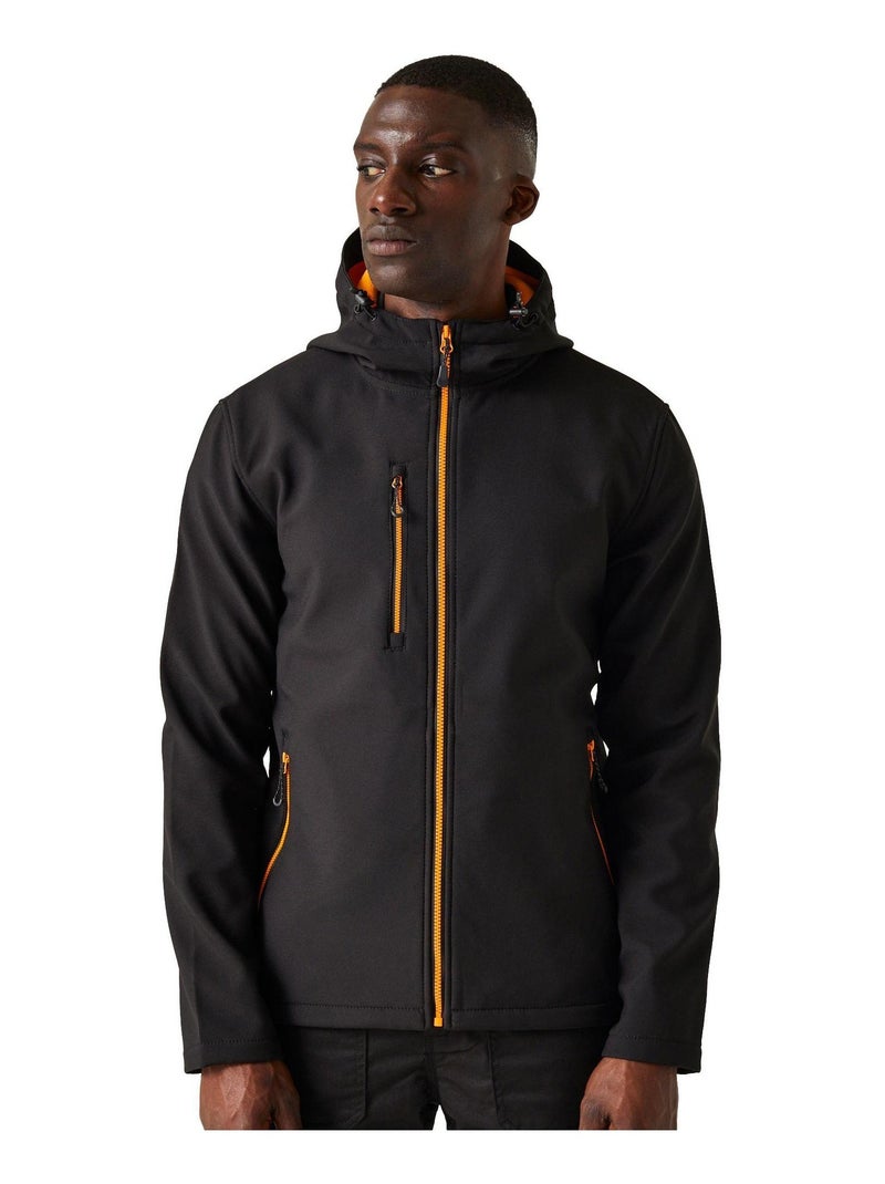 Régate - Veste softshell NAVIGATE Noir Orange - Kiabi
