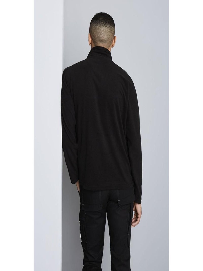 Régate Mens Micro Zip Neck Fleece Top (170 GSM) Noir - Kiabi