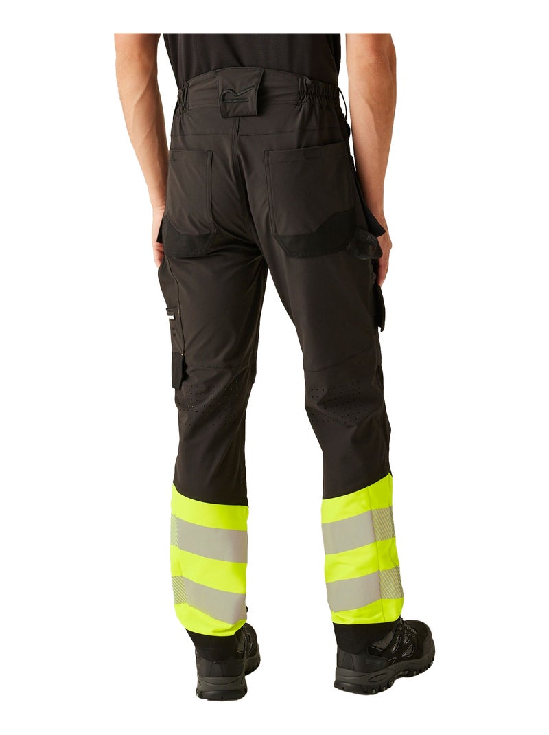 Régate Professional - Pantalon de travail Noir Jaune - Kiabi