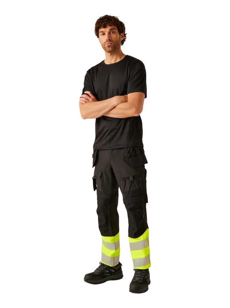 Régate Professional - Pantalon de travail Noir Jaune - Kiabi