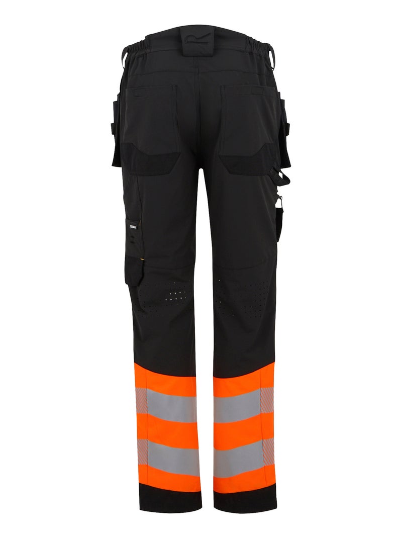 Régate Professional - Pantalon de travail Noir Orange - Kiabi