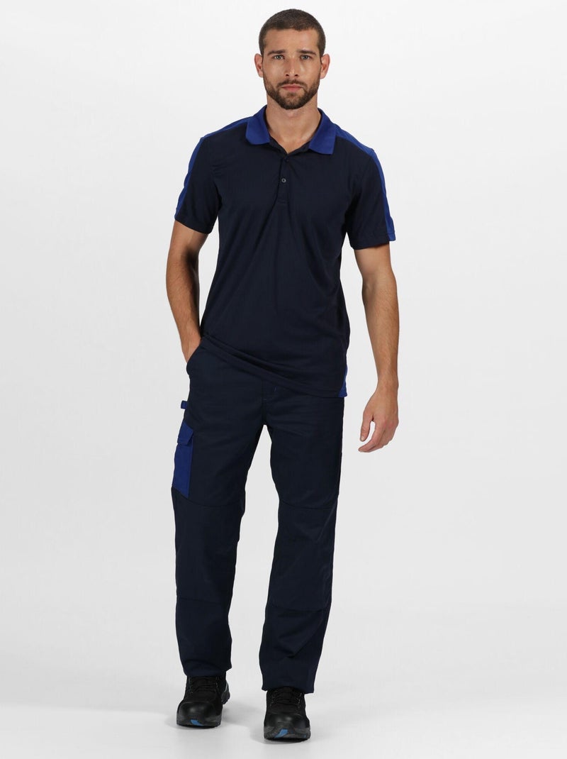 Régate Professional - Polo motif/style Contrasté Bleu marine - Kiabi