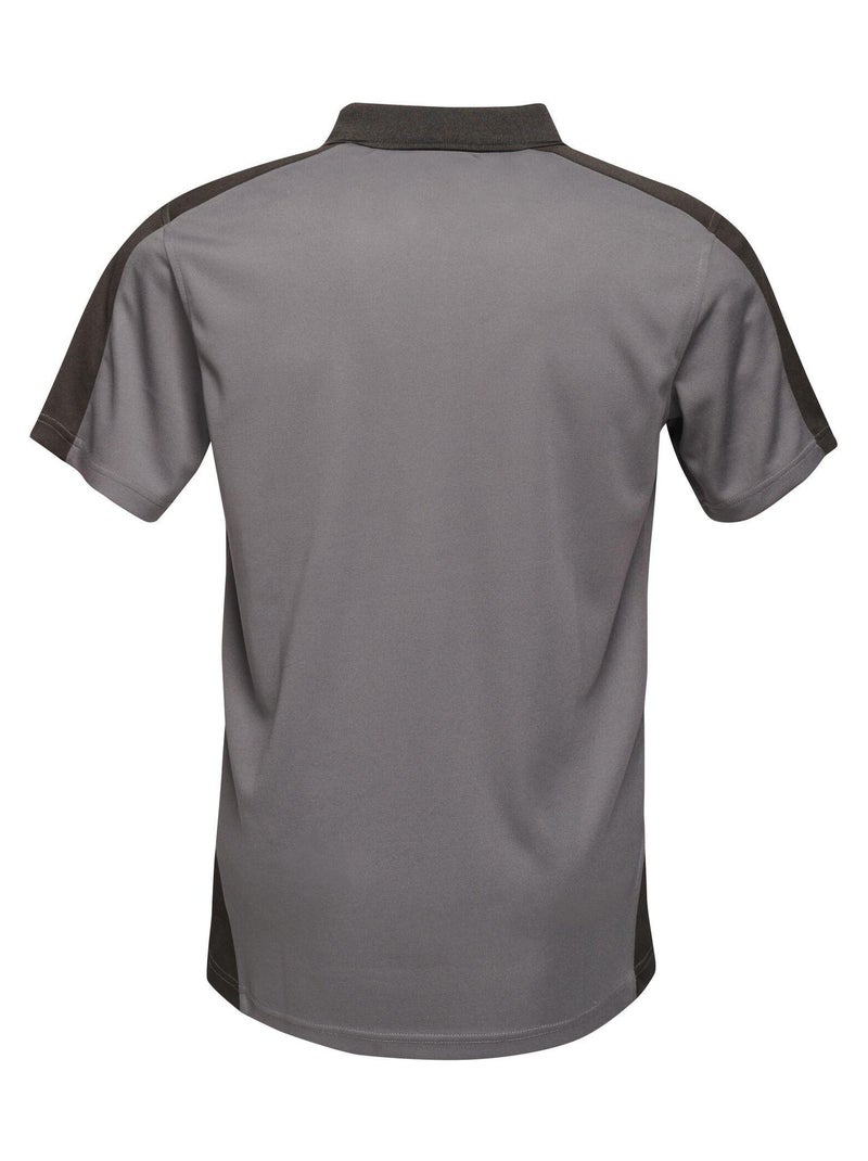 Régate Professional - Polo motif/style Contrasté Gris Noir - Kiabi