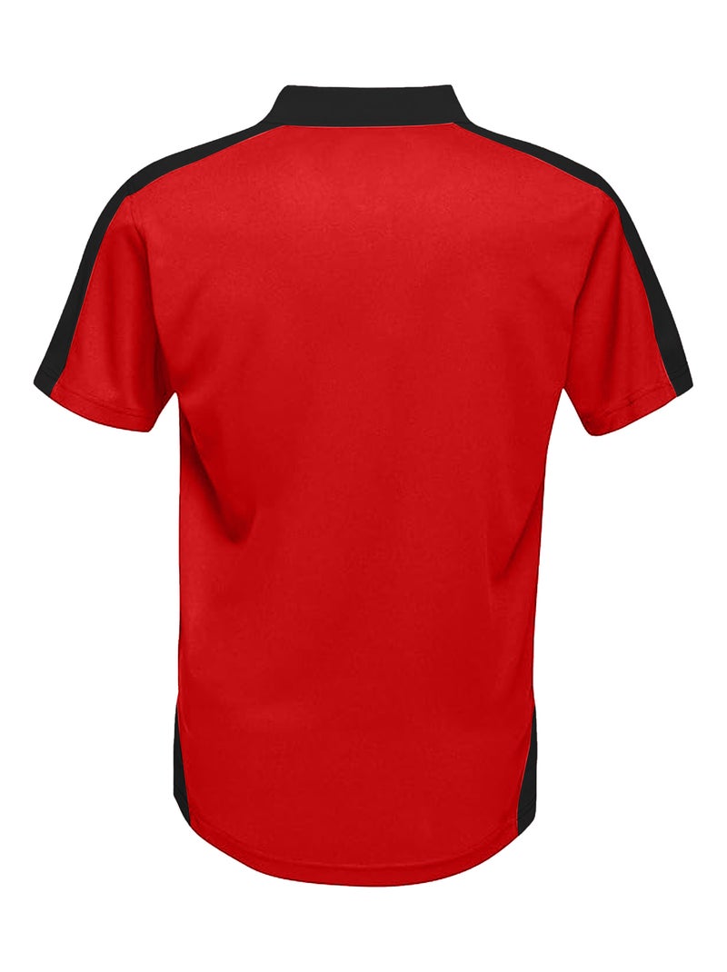 Régate Professional - Polo motif/style Contrasté Rouge brique - Kiabi