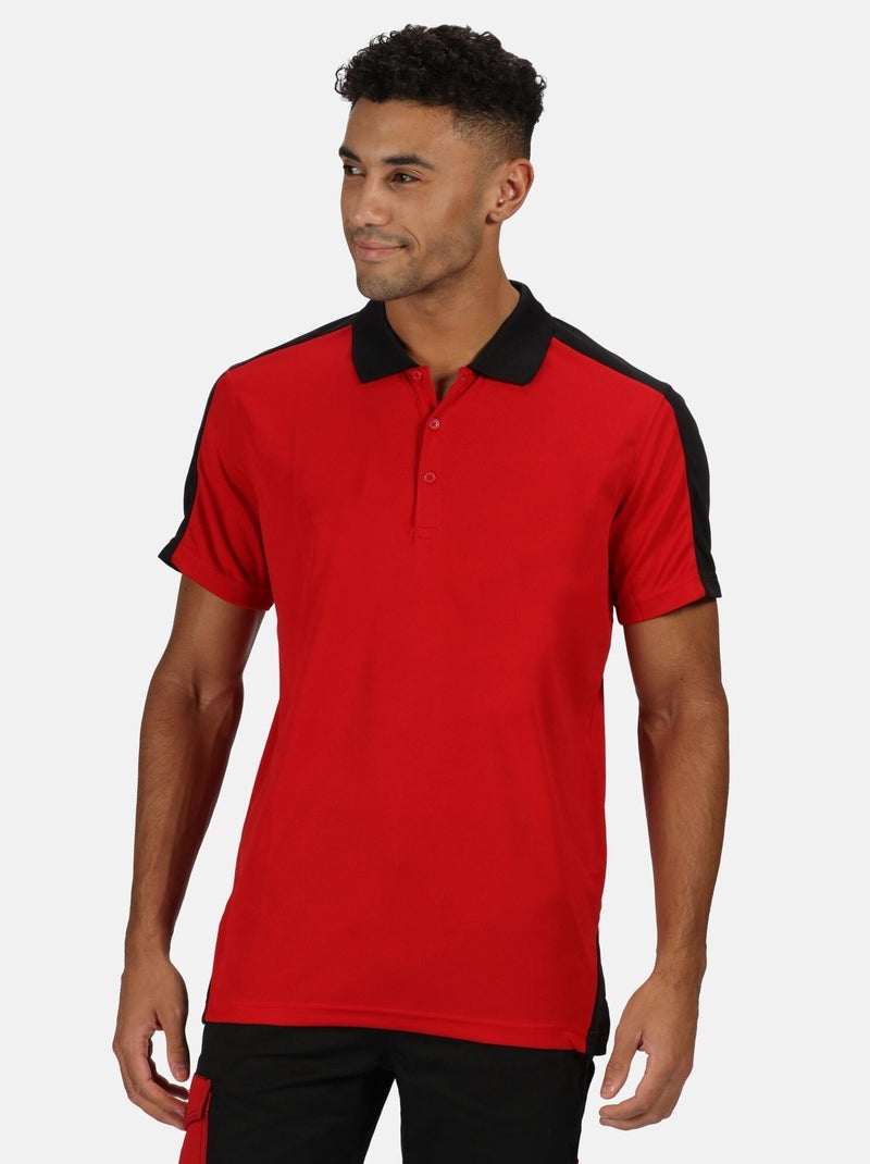 Régate Professional - Polo motif/style Contrasté Rouge brique - Kiabi