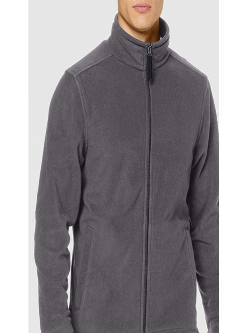 Régate Veste à fermeture éclair complète en micro polaire unie pour hommes (Layer Lite) - Kiabi