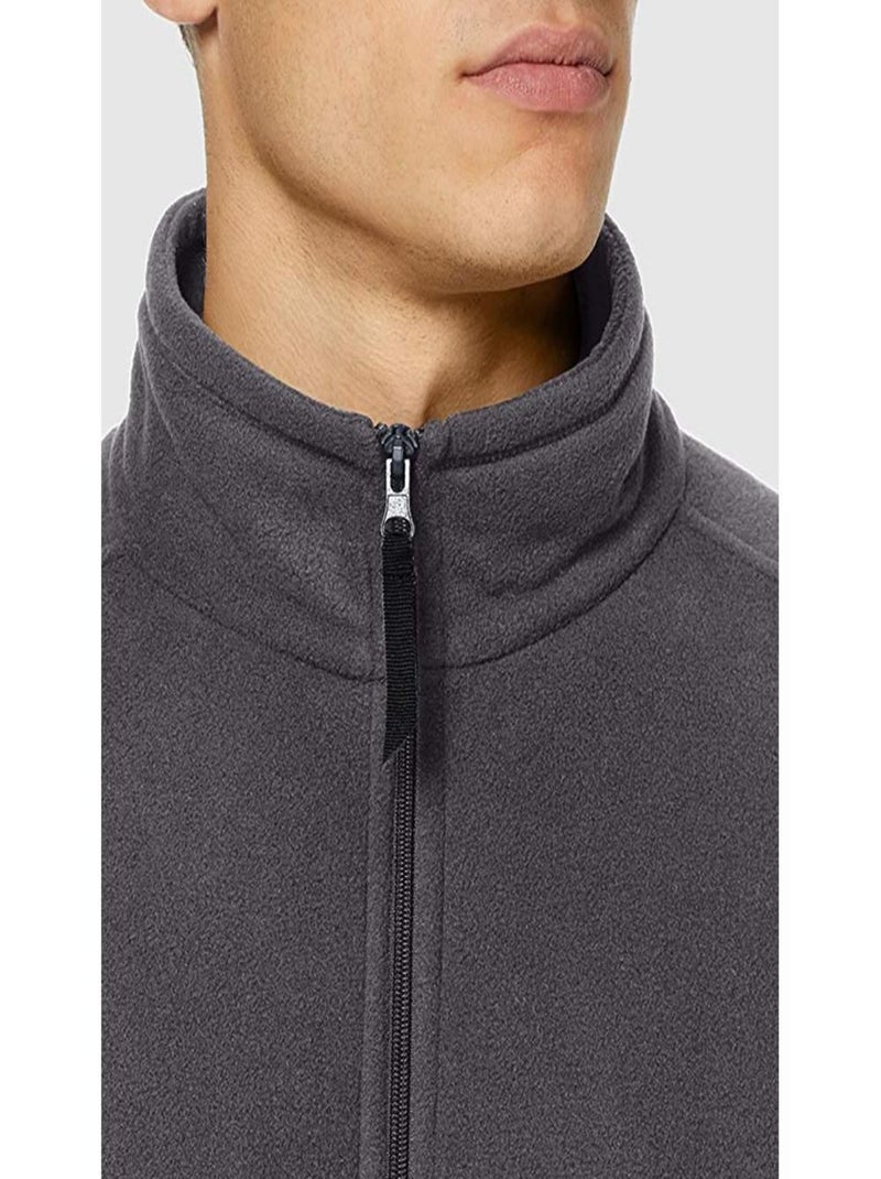Régate Veste à fermeture éclair complète en micro polaire unie pour hommes (Layer Lite) Gris - Kiabi