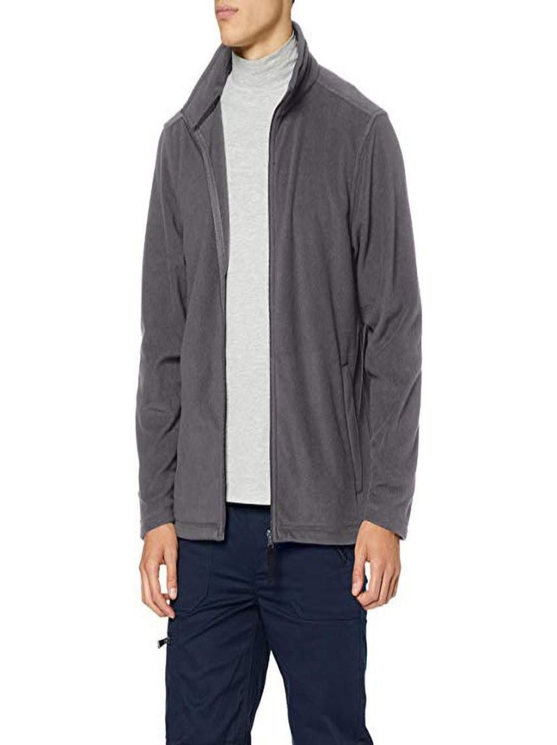 Régate Veste à fermeture éclair complète en micro polaire unie pour hommes (Layer Lite) Gris - Kiabi