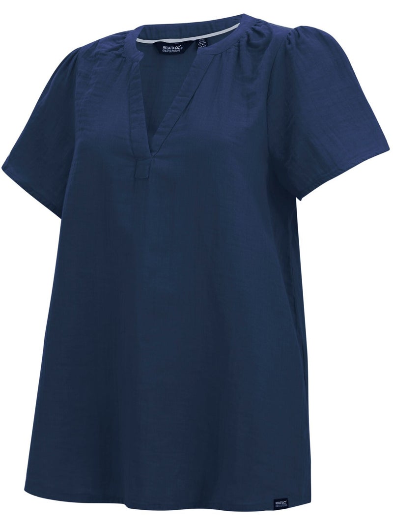 Regatta - Blouse manches courtes col V SELEN Bleu foncé - Kiabi