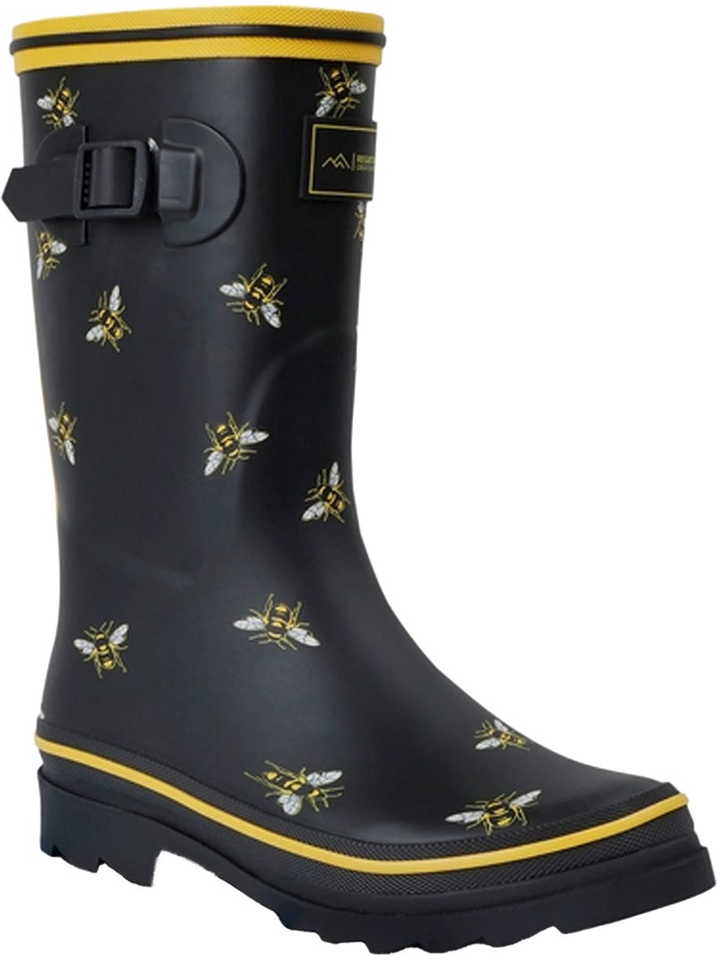 Regatta - Bottes de pluie motif/style abeille AMELIA Noir - Kiabi