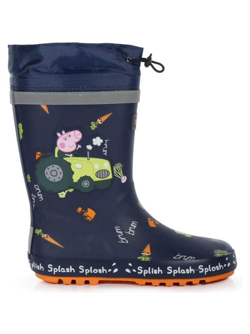 Regatta - Bottes de pluie SPLASH Bleu Orange - Kiabi