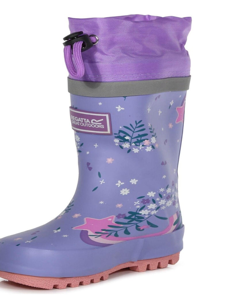 Regatta - Bottes de pluie SPLASH Violet figue - Kiabi