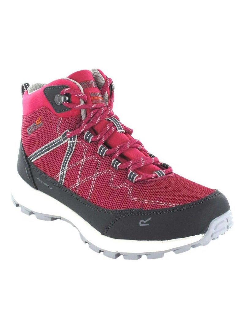 Regatta - Bottines de marche SAMARIS LÇaE Rouge foncé - Kiabi