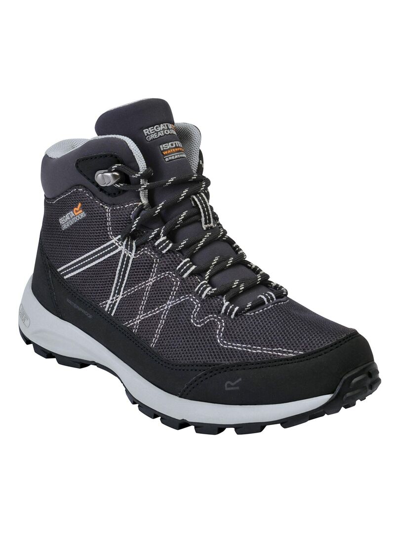 Regatta mens Samaris LiteWalking Shoe, Black/DkStee