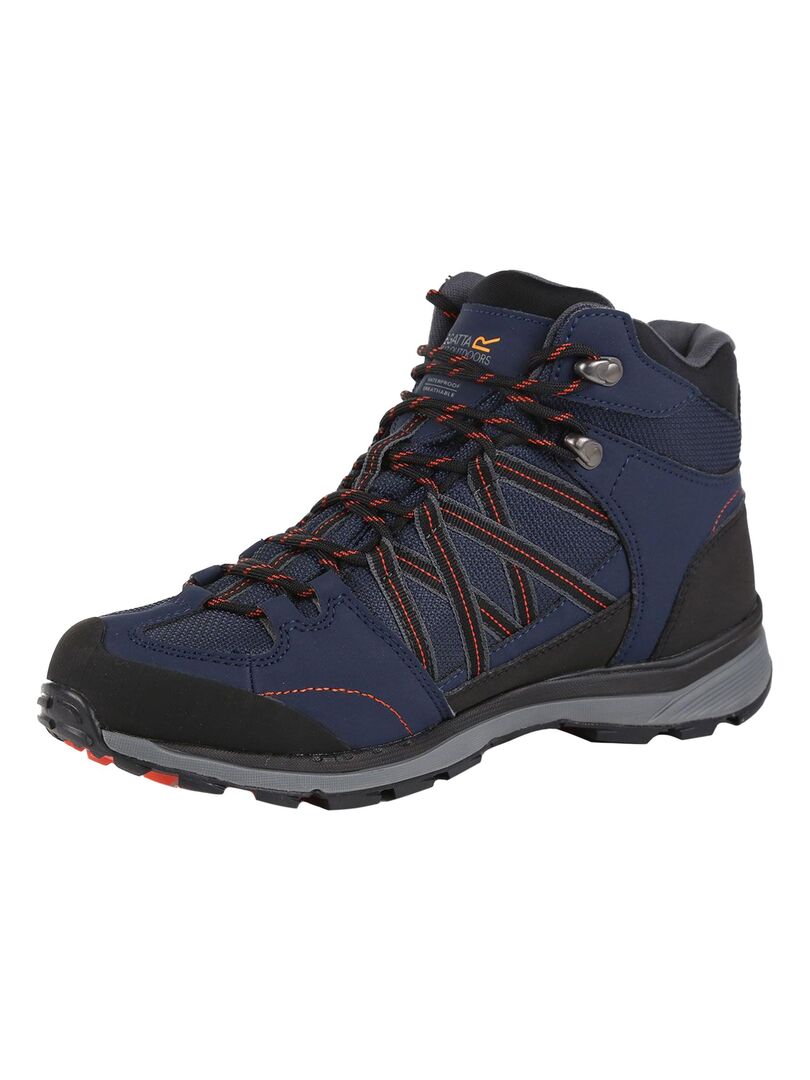 Boot Homme Cuir Chaussures Montantes Randonnée - Bottines Imperméables Antidérapantes Confortables