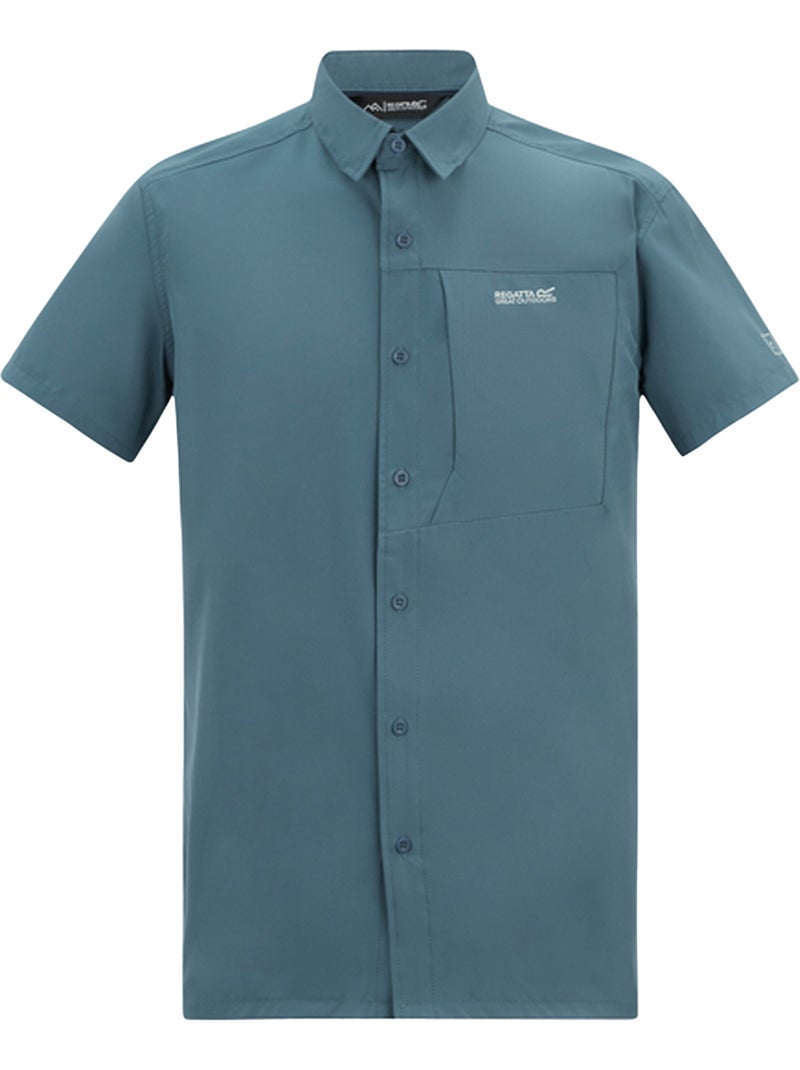 Regatta - Chemise de voyage manches courtes Gris Bleu - Kiabi