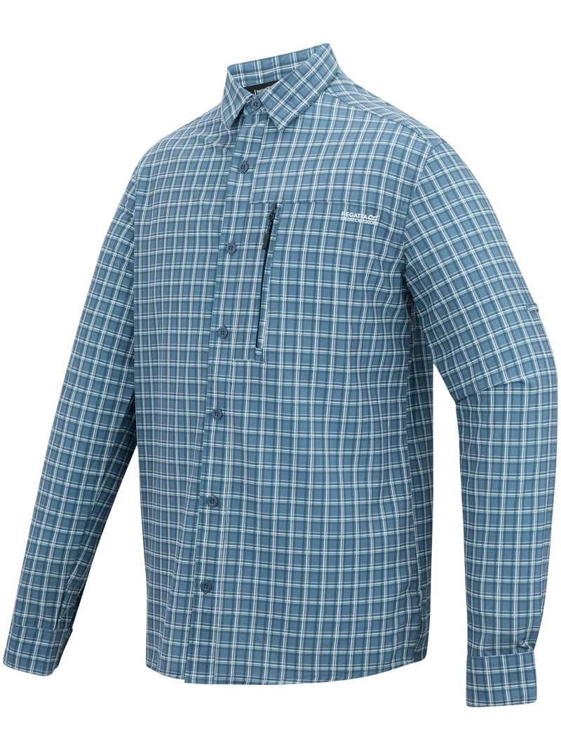 Regatta - Chemise de voyage motif/style à carreaux Bleu - Kiabi