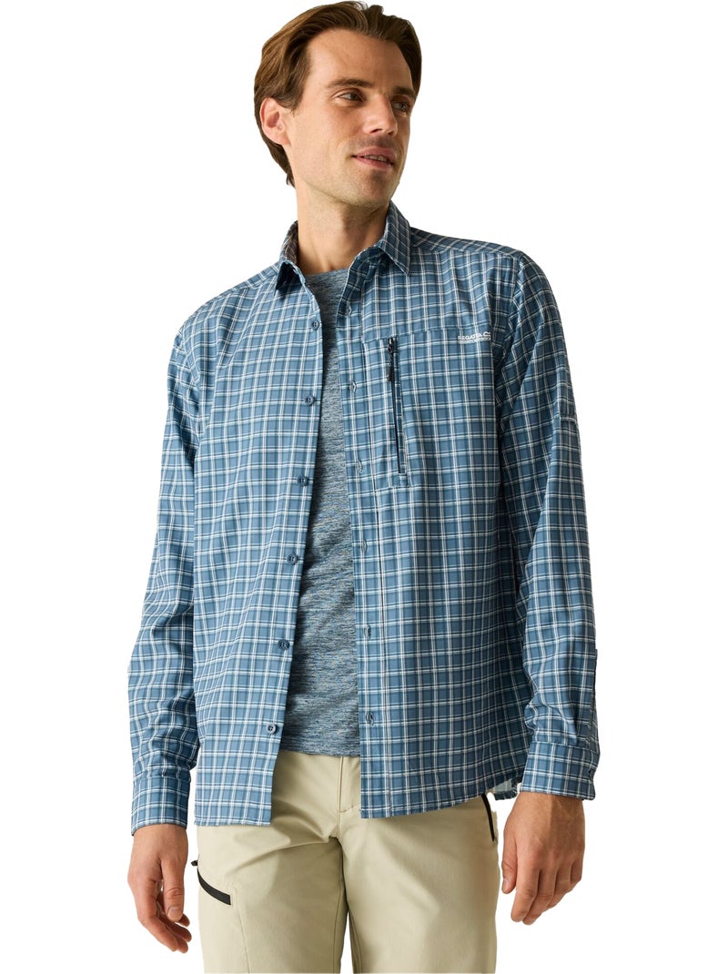 Regatta - Chemise de voyage motif/style à carreaux Bleu - Kiabi