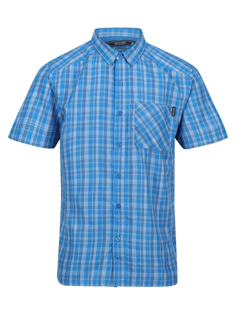 Chemise à Carreaux Homme Regatta Kalambo V - Séchage Rapide - Poche Poitrine Zippée - 100% Polyester