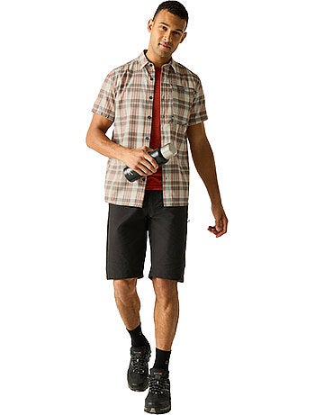 Regatta - Chemise manches courtes de voyage motif/style à carreaux