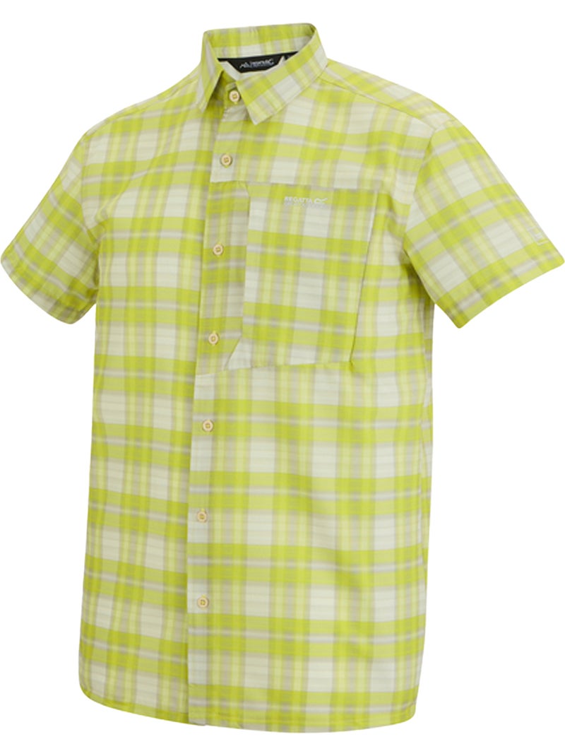 Regatta - Chemise manches courtes de voyage motif/style à carreaux Jaune foncé - Kiabi