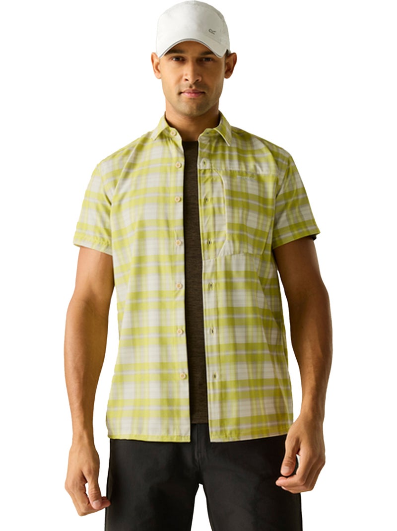 Regatta - Chemise manches courtes de voyage motif/style à carreaux Jaune foncé - Kiabi