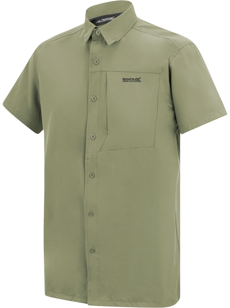 Regatta - Chemise manches courtes de voyage Vert sapin - Kiabi