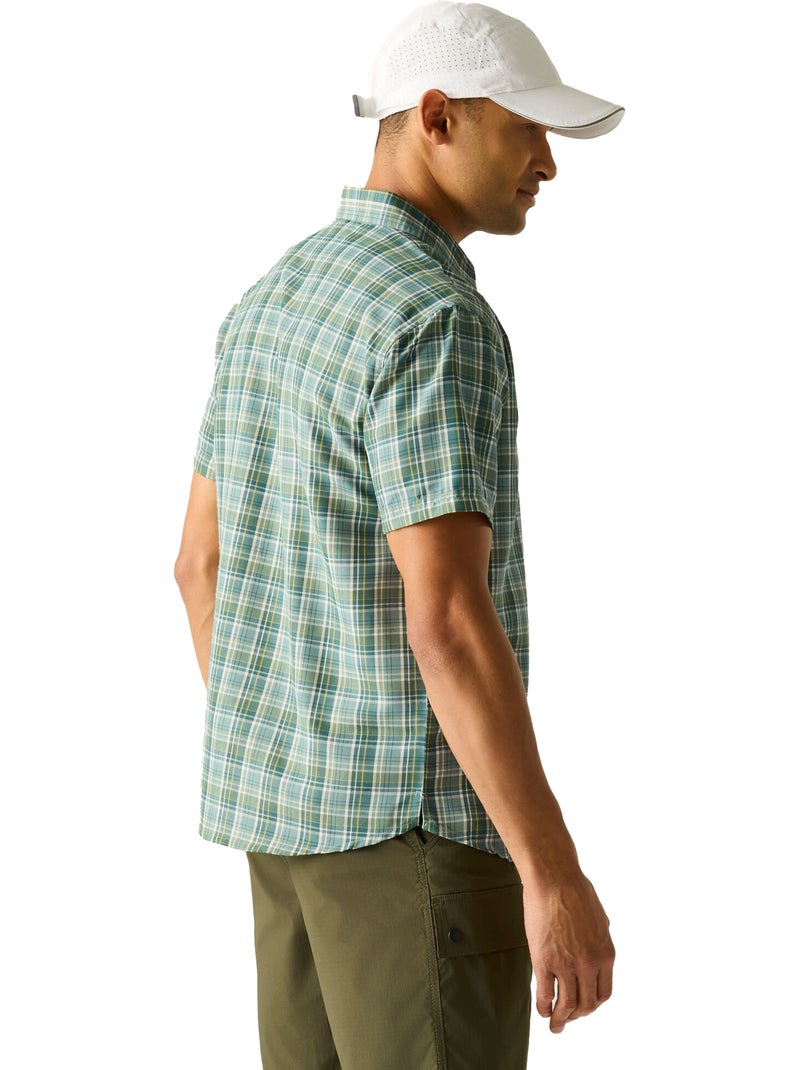 Regatta - Chemise manches courtes motif/style à carreaux MINDANO Bleu clair - Kiabi