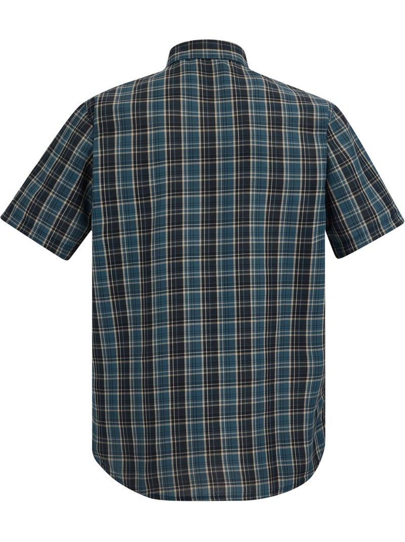 Regatta - Chemise manches courtes motif/style à carreaux MINDANO Bleu nuit - Kiabi