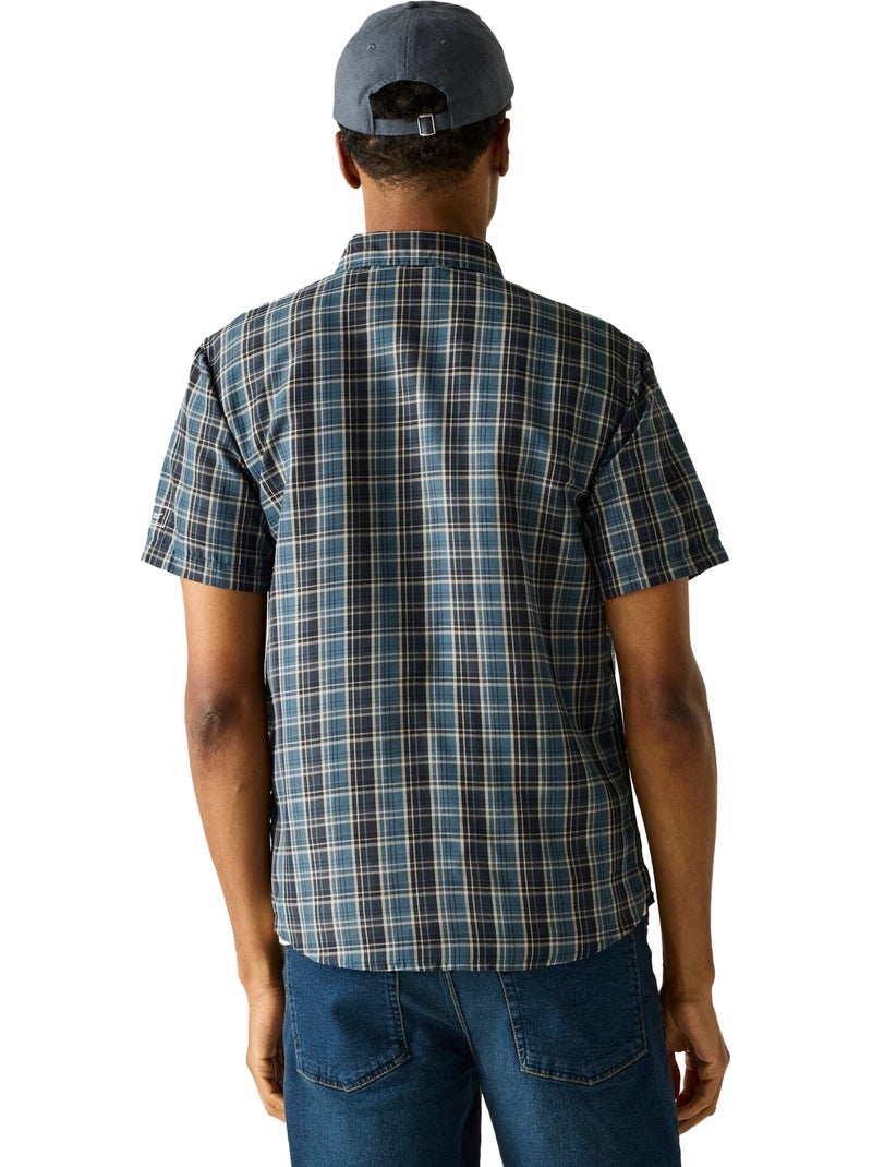 Regatta - Chemise manches courtes motif/style à carreaux MINDANO Bleu nuit - Kiabi