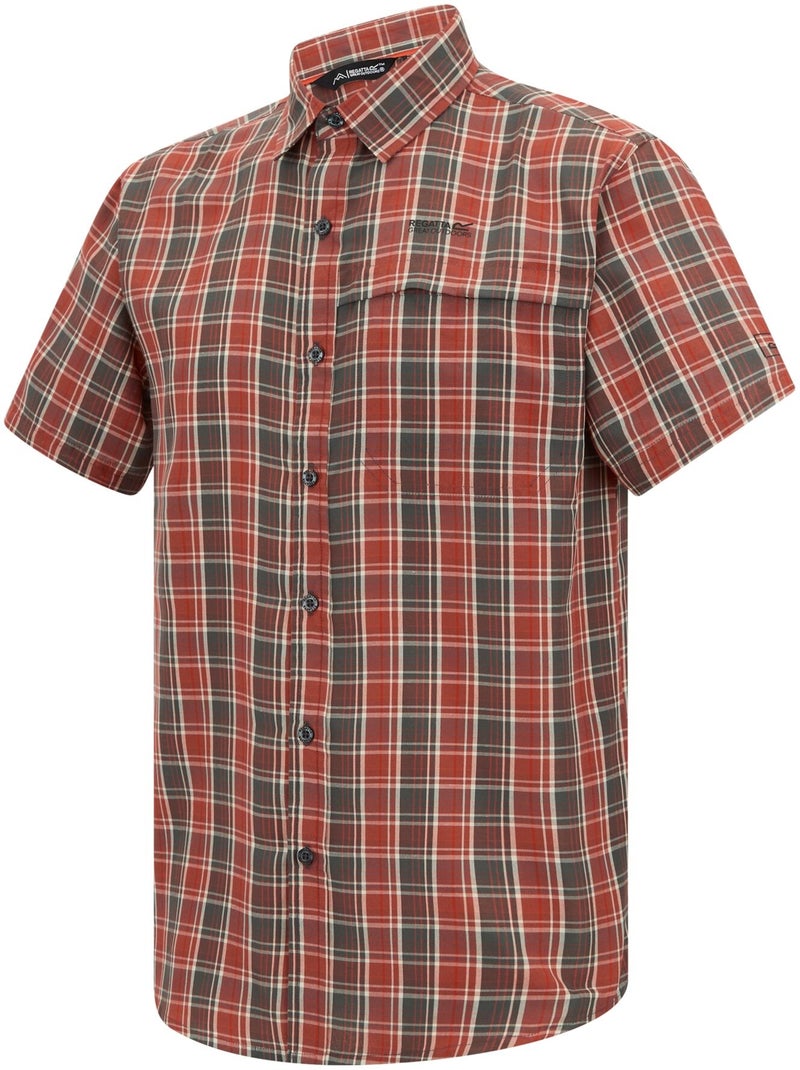 Regatta - Chemise manches courtes motif/style à carreaux MINDANO Gris foncé - Kiabi